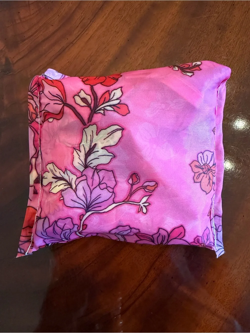 NEW Johnny Was Pink Floral Packable Reusable Tote Bag